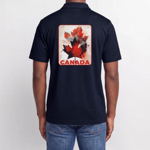 Canada Inked Leaf - Adidas Performance Polo