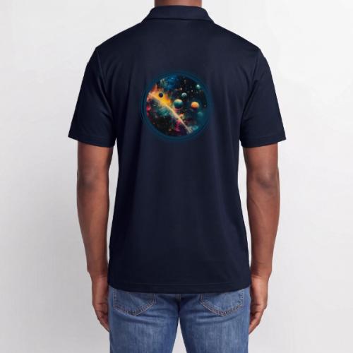 Painted Planetscape - Adidas Performance Polo