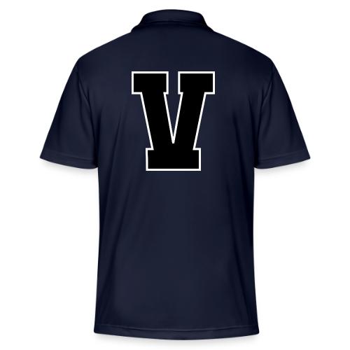 Varsity Letter V Athletic Alphabet Graphic - Adidas Performance Polo