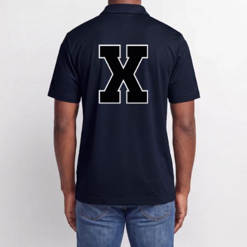 Varsity Letter X Athletic Monogram - Adidas Performance Polo