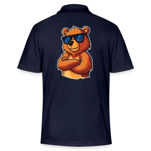 Cool Bear Sunglasses Cartoon Design - Adidas Performance Polo