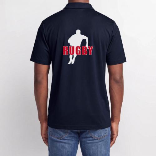 Bold Rugby Action Silhouette - Adidas Performance Polo