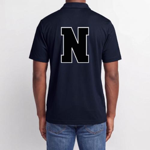Varsity Letter N Athletic Font Graphic - Adidas Performance Polo