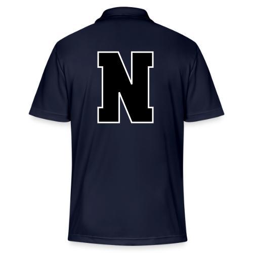 Varsity Letter N Athletic Font Graphic - Adidas Performance Polo