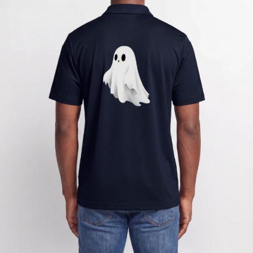 Cute Ghost Cartoon Design - Adidas Performance Polo
