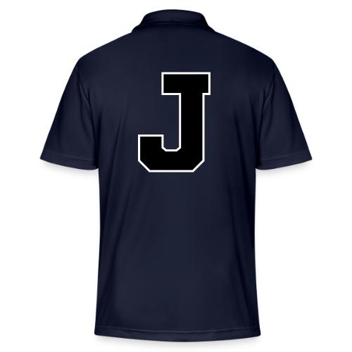 Varsity Letter J Athletic Alphabet Graphic - Adidas Performance Polo