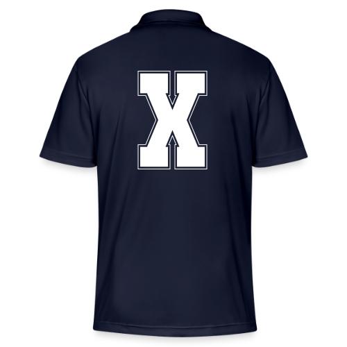 White Letter X – Varsity Alphabet Monogram - Adidas Performance Polo