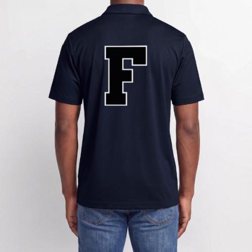 Varsity Letter F Athletic Monogram - Adidas Performance Polo