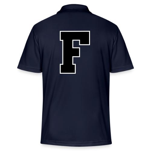Varsity Letter F Athletic Monogram - Adidas Performance Polo