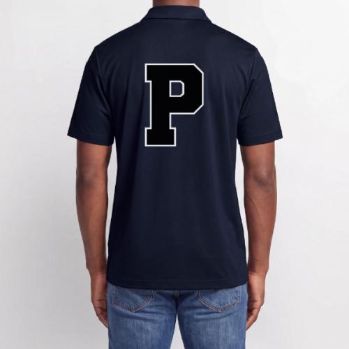 Varsity Letter P Athletic Alphabet Design - Adidas Performance Polo
