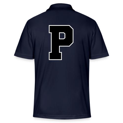 Varsity Letter P Athletic Alphabet Design - Adidas Performance Polo
