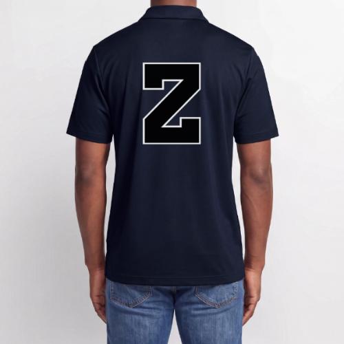 Varsity Letter Z Athletic Font Design - Adidas Performance Polo