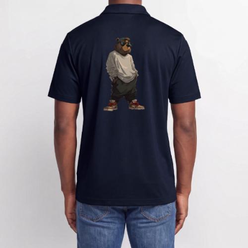 Urban Streetwear Bear Cool Apparel Design - Adidas Performance Polo