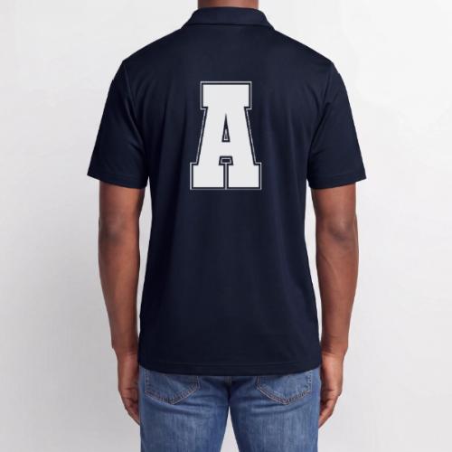 White Letter A – Varsity Alphabet Monogram - Adidas Performance Polo