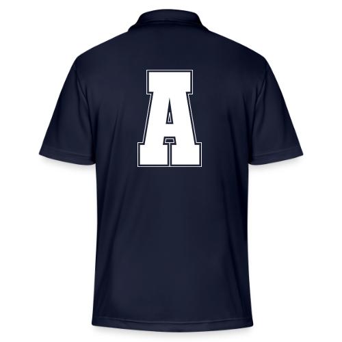 White Letter A – Varsity Alphabet Monogram - Adidas Performance Polo