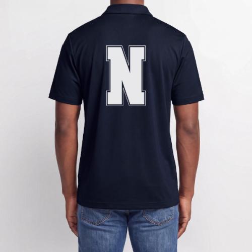 White Letter N – Varsity Alphabet Monogram - Adidas Performance Polo