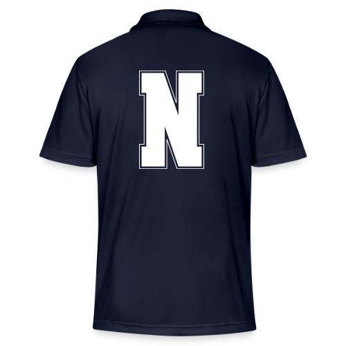 White Letter N – Varsity Alphabet Monogram - Adidas Performance Polo