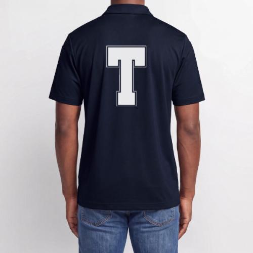 White Letter T – Varsity Alphabet Monogram - Adidas Performance Polo