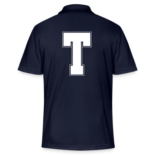 White Letter T – Varsity Alphabet Monogram - Adidas Performance Polo