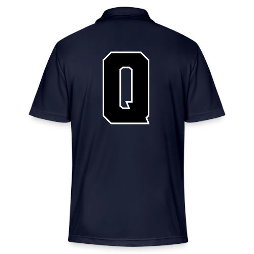 Varsity Letter Q Collegiate Font Graphic - Adidas Performance Polo
