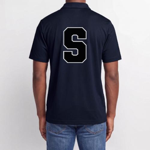 Varsity Letter S Collegiate Alphabet Art - Adidas Performance Polo