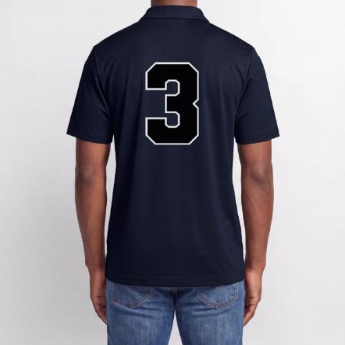 Varsity Number 3 Athletic Font - Adidas Performance Polo