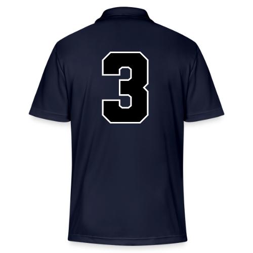 Varsity Number 3 Athletic Font - Adidas Performance Polo
