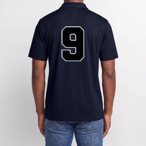 Varsity Number 9 Athletic Font - Adidas Performance Polo