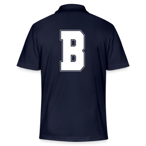 White Letter B – Varsity Alphabet Monogram - Adidas Performance Polo