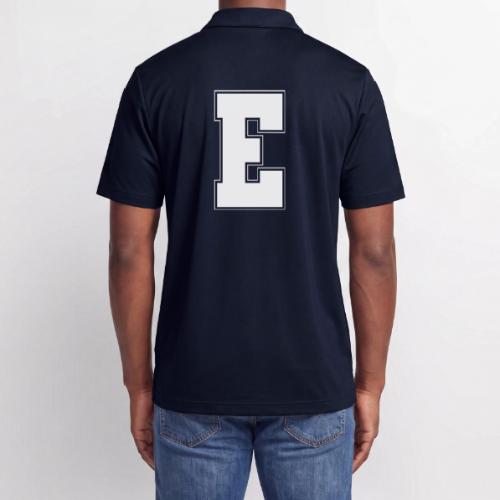 White Letter E – Varsity Alphabet Monogram - Adidas Performance Polo
