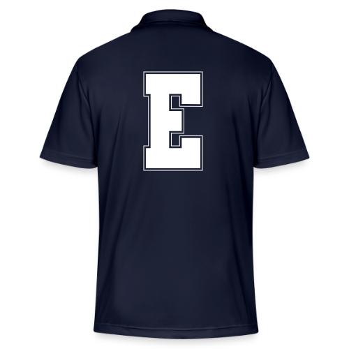 White Letter E – Varsity Alphabet Monogram - Adidas Performance Polo