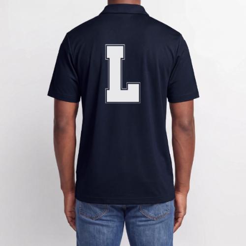 White Letter L – Varsity Alphabet Monogram - Adidas Performance Polo