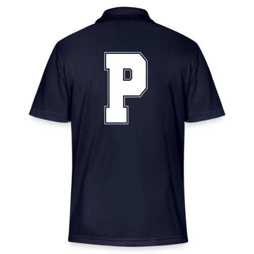 White Letter P – Varsity Alphabet Monogram - Adidas Performance Polo