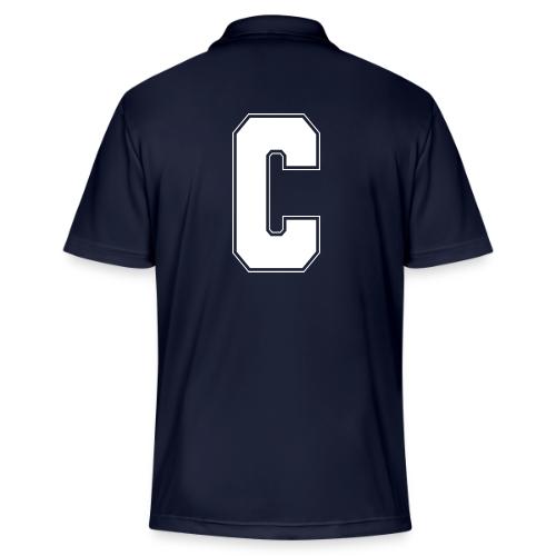 White Letter C – Varsity Alphabet Monogram - Adidas Performance Polo
