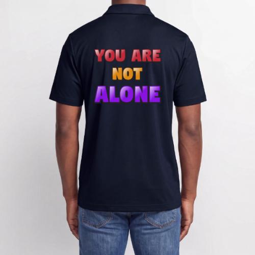 You Are Not Alone – Inspirational Word Art - Adidas Performance Polo