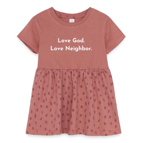 Love God. Love Neighbor 2.0 - Infant Baby Rib Dress