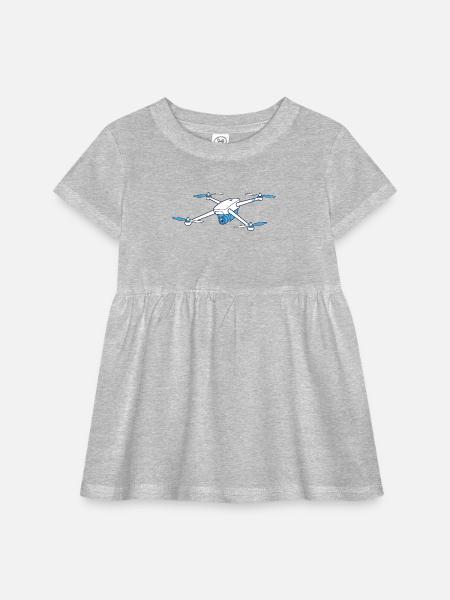 Funny drone pilot cartoon hobby pilot - Infant Baby Rib Dress -  - Front