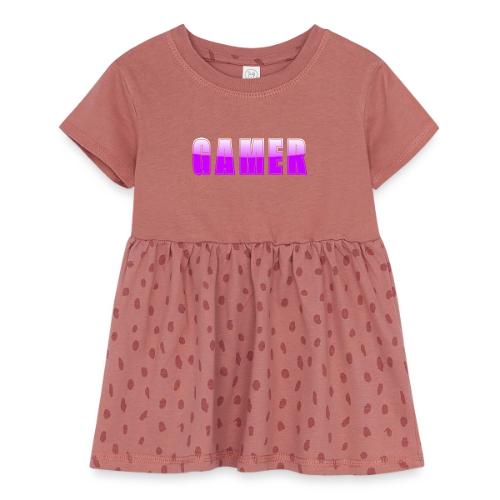 Gamer Purple Glossy Collegiate Design - Infant Baby Rib Dress