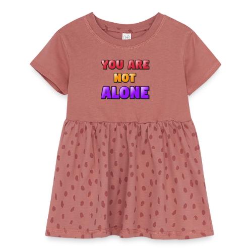 You Are Not Alone – Inspirational Word Art - Infant Baby Rib Dress