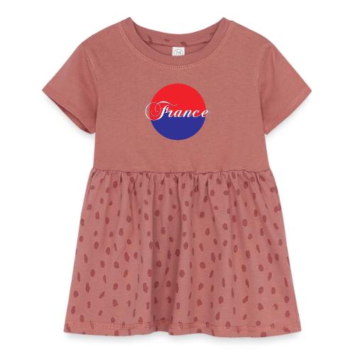 France Tricolore Circle - Infant Baby Rib Dress