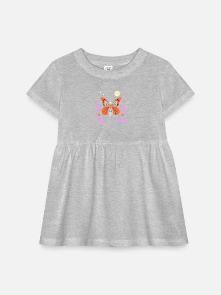 Pumpkin Fairy Moonlight - Infant Baby Rib Dress -  - Front