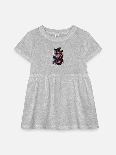 Beautiful Witch Enchanting Moonlit Night - Infant Baby Rib Dress -  - Front