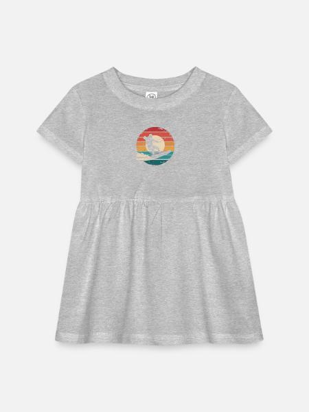 Retro Vintage Kiteboarding Surfing Adventure Gifts - Infant Baby Rib Dress -  - Front