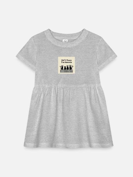 Paws The Remote TV - Infant Baby Rib Dress -  - Front