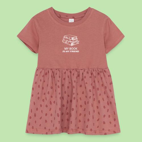 book lover t-shirt, book day shirt, my book is my - Infant Baby Rib Dress