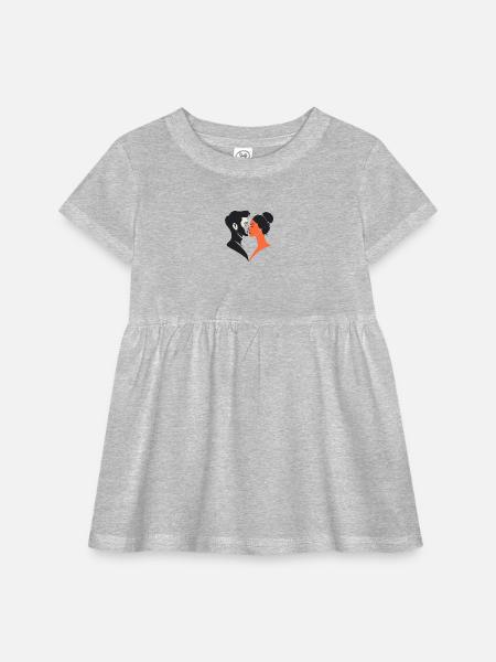 Confrontational Couple in Simplicity - Infant Baby Rib Dress -  - Front