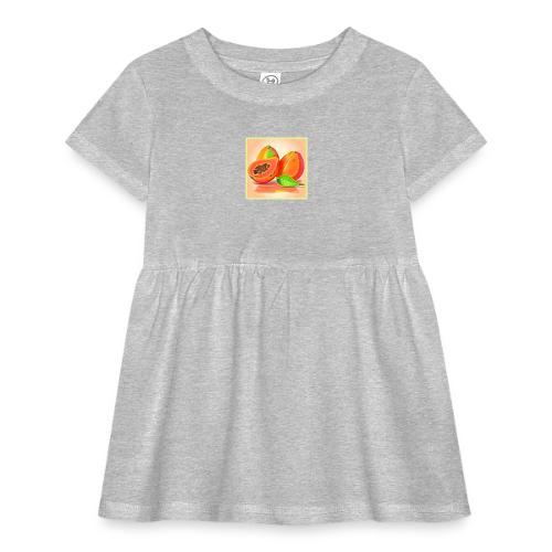 Sliced Papaya Freshness - Infant Baby Rib Dress