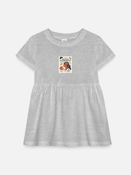 Artistic Expression Woman Illustration - Infant Baby Rib Dress -  - Front