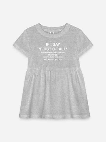 if I say first of all Run Away - Infant Baby Rib Dress -  - Front