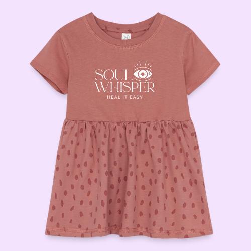 Soul Whisper - White Design - Infant Baby Rib Dress